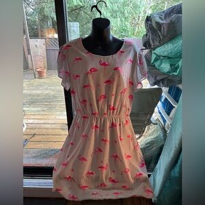 Daisy Mae flamingo dress with pockets